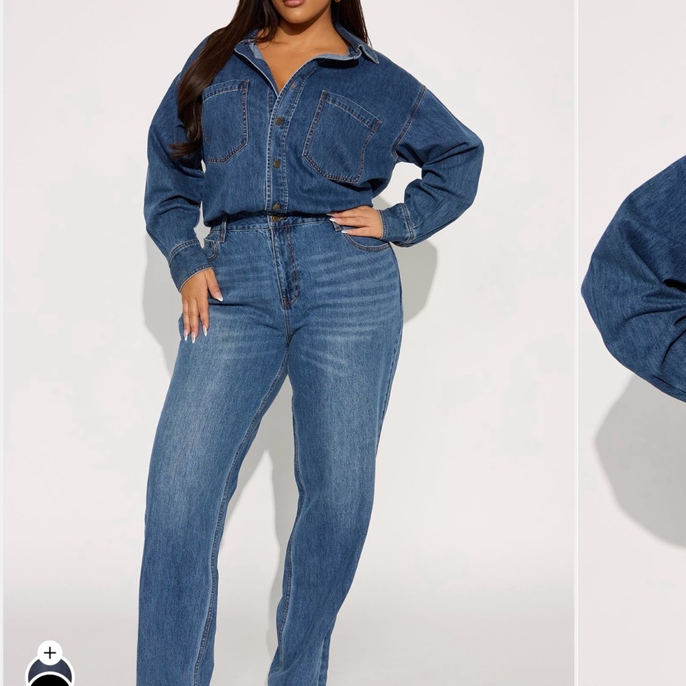 Fashion Nova Blue Denim Set